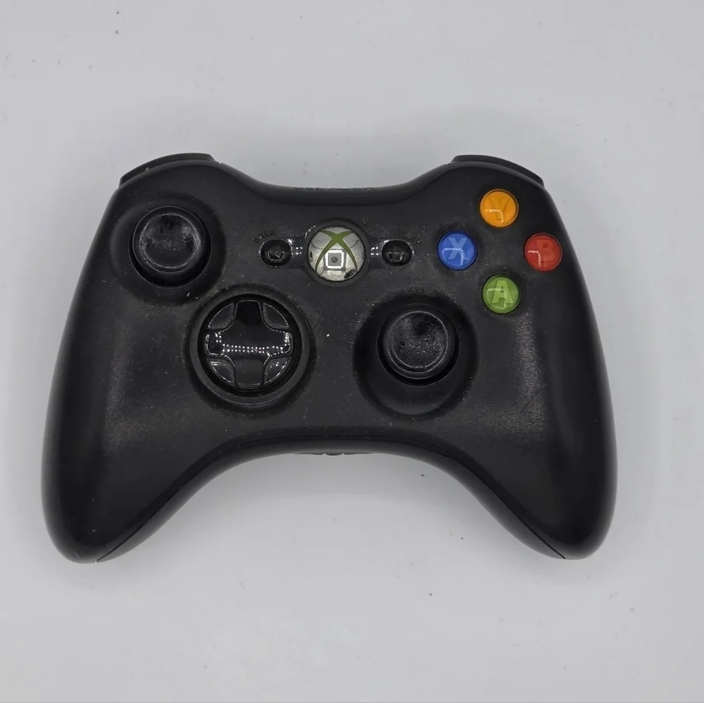 Genuine Microsoft Xbox 360 Wireless Controller Black Gamer Video Game